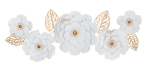 Seina dekoratiivpaneel Mauro Ferretti White Decor, Valge ja kuldne, 158 &times; 60 &times; 9 cm