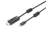 USB-C&ndash;HDMI adapterkaabel Digitus AK-300330-020-S, USB-C&ndash;HDMI, Must