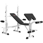 Multifunktsionaalne treeningratas Homcom 180x134x136cm., valge/must
