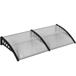 L&auml;bipaistev varikatus ukse kohal Outsunny 200x96x27cm., must