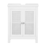 Valamu alune kapp 50x33x60cm., valge/h&otilde;bedane v&auml;rv