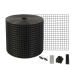 P&auml;ikesekaitse linnukaitse, 12,7 mm traatv&otilde;rk, PVC-kate, alumiiniumist kinnitusdetailid, 15,24 x 3048 cm