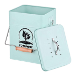 Bioj&auml;&auml;tmete konteiner Relaxdays, 6 l, 20,5 &times; 25 &times; 17,5 cm