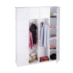 Kapp Relaxdays 10021971_49, 14 sektsiooni, Valge, 145 &times; 180 &times; 36,5 cm