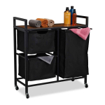 Riiuliga pesukorv Relaxdays 10048232.0, 3 korvi, 78 &times; 72,5 &times; 30,5 cm