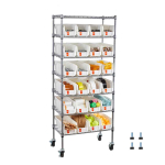 Konteinerite hoiuriiul VEVOR, 7 tasandit, 24 kasti, 60 &times; 149 &times; 35 cm