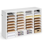 Kontoridokumentide korraldaja VEVOR ZH651, 36 lahtrit, Valge, 95,7 &times; 60 &times; 30 cm