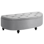 Pehme pink hoiukastiga Homcom 120x46x42cm, halli/musta v&auml;rvi
