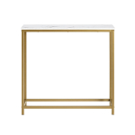 Konsoollaud 80x30x75cm., kuldne/valge v&auml;rv
