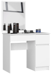 Peegliga tualettlaud AKORD P-2/SL, parempoolne, 2 sahtlit, valge, 90 &times; 142 &times; 50 cm