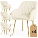 S&ouml;&ouml;gitoa toolid FLORENCE, 4 tk, beežid/kuldsed, 54,5 &times; 82 &times; 58 cm