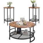 &Uuml;marate kohvilaudade komplekt VEVOR ZH602, 3 tk, 80 &times; 46,5 cm