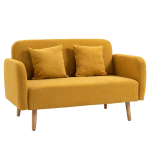 Diivan Homcom 130x70x80cm, kollane/heledalt pruun