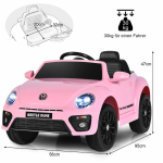 Laste elektriauto 95x56x47cm, roosa/must v&auml;rv
