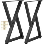 Z-kujulised metallist lauajalad, 71 x 46 cm, 2 tk komplekt
