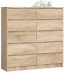 Kummut K120, 10 sahtliga, Pruun, 120 &times; 121 &times; 40 cm
