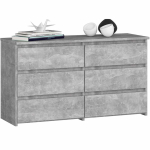Kummut CL100, 6 sahtliga, hall, 100 &times; 57 &times; 35 cm
