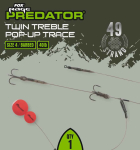 Konksuga lips Fox Rage Predator Twin Treble Pop-Up Trace nr 4, 40 lb