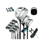 Komplekt 10 golfikepiga ja kotiga, erinevates v&auml;rvitoonides