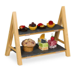 Serveeerimisalus &bdquo;Relaxdays&ldquo;, 2 tasandit, 2 plaati, 32 &times; 17 &times; 27 cm