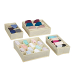Hoiukastid Relaxdays 10031568_127, 4-osaline komplekt, 32 &times; 32 &times; 9 cm