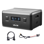 Lisaaku VEVOR Q2400BP, 2160 Wh, must/hall, 38,7 &times; 27 &times; 19,6 cm