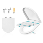 WC-pott SONGMICS, O-kujuline, Valge, 42,5 &times; 36,8 cm