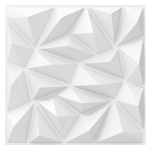3D PVC-seinapaneelid, 40 tk, Valge, 50 &times; 50 &times; 4,5 cm