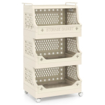 Pesukorv, 4 tasandit, 4 riiulit, 6 konksu, 18 &times; 12 &times; 38 tolli