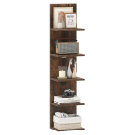 Rippuv seinariiul, 5 astet, Pruun, 30 &times; 21,5 &times; 129 cm