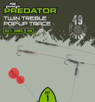 Konksuga lips Fox Rage Predator Twin Treble Pop-Up Trace nr 6, 40 lb