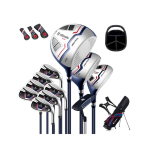 Komplekt 10 golfikepiga ja kotiga, erinevates v&auml;rvitoonides