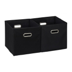 Komplektis 2 kokkupandavat karpi 30x30x30cm., must/h&otilde;bedane v&auml;rv