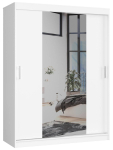 Riidekapp NORE 150 CLP peegliga, valge