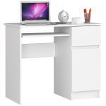 Arvutilaud Piksel PK, parempoolne, 1 sahtel, 1 kapp, Valge, 90 &times; 77 &times; 50 cm