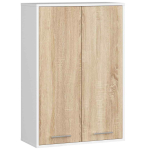 Seinale riputatav vannitoakapp FIN W64 H934 2D, 2 ust, valge/tamme, 64 &times; 94 &times; 30 cm