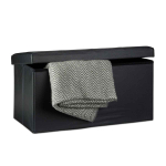 Esikupink Relaxdays, hoiukastiga, Must, 76 &times; 38 &times; 38 cm