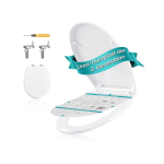 WC-pott SONGMICS, O-kujuline, Valge, 44,6 &times; 37 cm