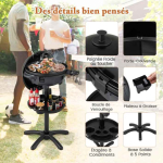 Elektrigrill, 2 tsooni, &Oslash; 63 &times; 100 cm