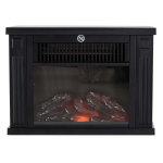 Elektrikamin Homcom 34x17x25cm., must