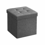 Polsterdatud iste/tumba panipaigaga 30 x 30 x 30 cm, hall