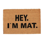 Uksematt "Hey I'm Mat" 60x40 cm.
