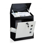 Postkast 3 kastiga 53x43,5x26cm., must/valge