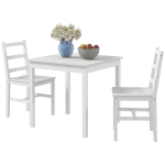 S&ouml;&ouml;gitoa komplekt, 2 tooliga, Valge, 75 &times; 75 &times; 75 cm
