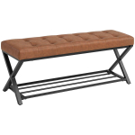 Esikupink, 7 cm polsterdatud iste, Pruun/must, 112 &times; 47 &times; 37 cm