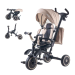 Laste kolmerattaline jalgratas-k&auml;ru VEVOR B58-J1, 7-&uuml;hes, khaki ja must, 950 &times; 515 &times; 1060 mm