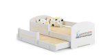 Laste kaheinimesevoodi Luk madratsi ja turvapiirdega 164x85x63 / 145x80x15cm, rong