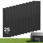 Katusepaneelid VEVOR SKU2025009, 25 tk, Must, 154 &times; 42,6 cm