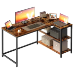 Nurgalaud VASAGLE, 2 vahelduvvoolupesa ja 2 USB-porti, Pruun, 120 &times; 80 &times; 76 cm