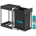 Paigaldatav pr&uuml;gikast SONGMICS, 20 l, Must, 34,7 &times; 25,7 &times; 43,4 cm
